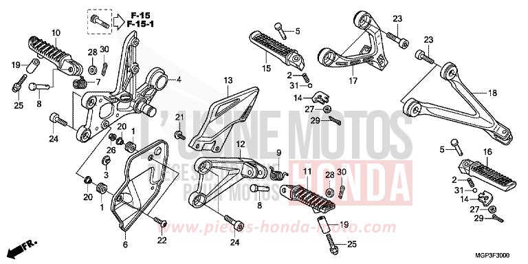 MARCHE von CBR1000RR "Fireblade" ROSS WHITE (NH196KA) von 2013